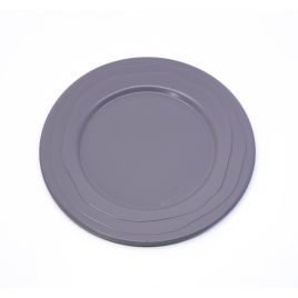 Plate Ø240mm, PP, grey, reusable, 20 pcs