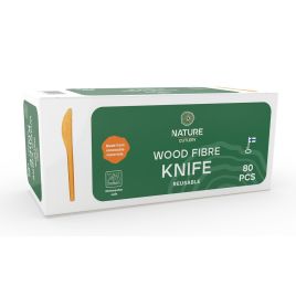Knife, wood fiber, reusable, 17cm, 10pkx80pcs in a box