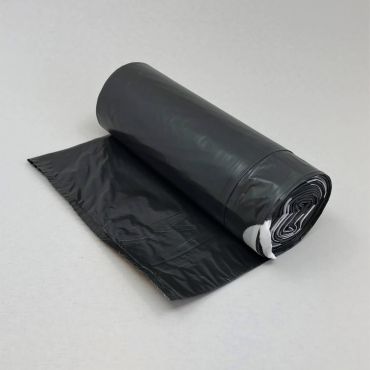 Nööriga prügikott 35l, 500x600mmm, 30µm, must, rullis 15tk