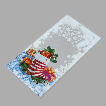Poly bag Christmas Sock 200x380+30mm, 30µm, transp, OPP, 100pcs/pack