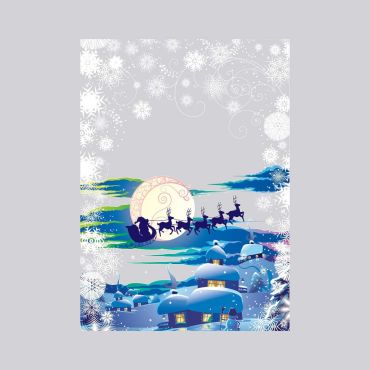 Poly bag Reindeer 200x330+30mm, 30µm, transp, OPP, 100pcs/pack
