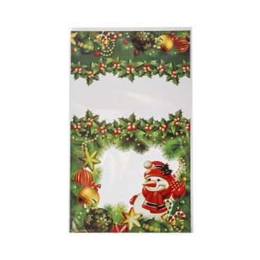 Candy bag "Snow man" 200x330+30mm, 30µm, transp, OPP, 100pcs/pack