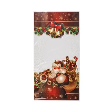 Poly bag Santa 200x380+30mm, 30µm, transp, OPP, 100pcs/pack