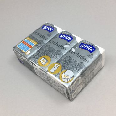 Pocket tissue 4-ply Grite Orchidea 210x210mm, 6x9pcs/pack