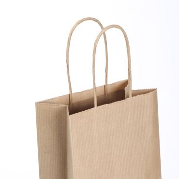 Spiraalsangaga pruun paberkott pudelile 140+80x390mm