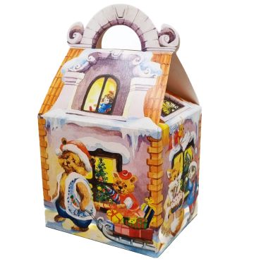 Cardboard box House for sweets 135x107x125mm