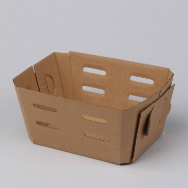 Cardboard berry container 500g, 139x97x80 brown