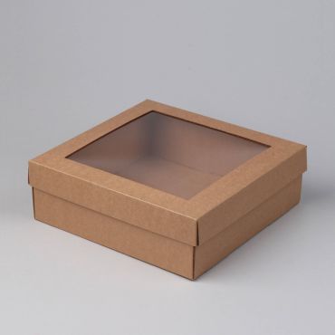 Brown cardboard giftbox 245x245x80mm