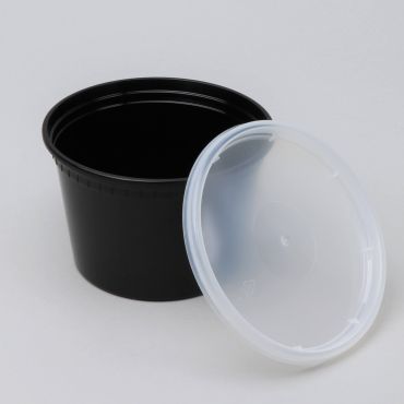 Black PP soup cup 450ml, ø117mm, 25pcs/pack