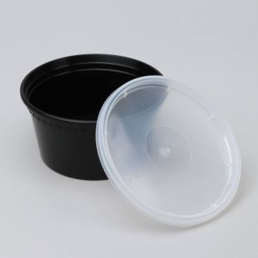 Black PP soup cup 330ml, ø117mm, 25pcs/pack