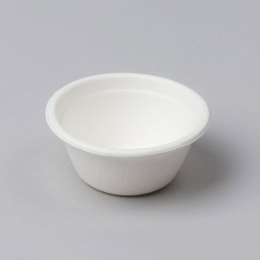 Sugarcane sauce container 60ml, ø70mm white,100pcs/pack