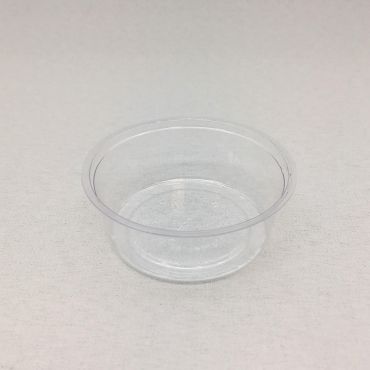 Biodegradable sauce container 60ml ø72mm, transparent PLA, 100pcs/pack