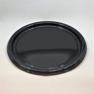 Large black rPET catering tray ø400mm, 10pcs/pack