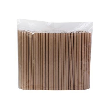Biolagunev paberist kokteilikõrs 205x8mm pruun, pakis 250tk