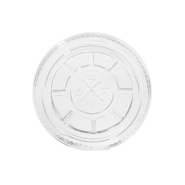 Пластиковые крышки плоские для ø95мм с крестиком для трубочки, прозр. rРЕТ, 50шт/упак.