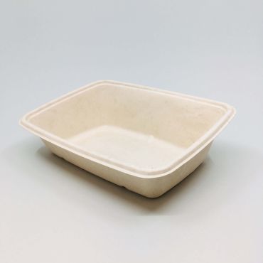 Biodegradable sugar cane bowl 950ml, 160x230x70mm, beige, 75pcs/pack
