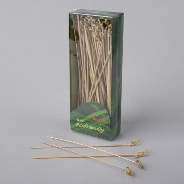 Бамбуковые шпажки с узелок для канапе 180мм, 250шт/упак