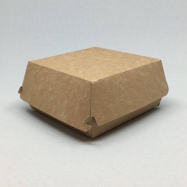Бумажные коробки для гамбургеров, 110x110x70мм, коричневый, 50шт/упак